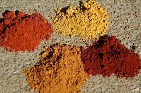 Ocher pigments 