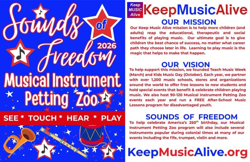"Sounds of Freedom" Musical Petting Zoo