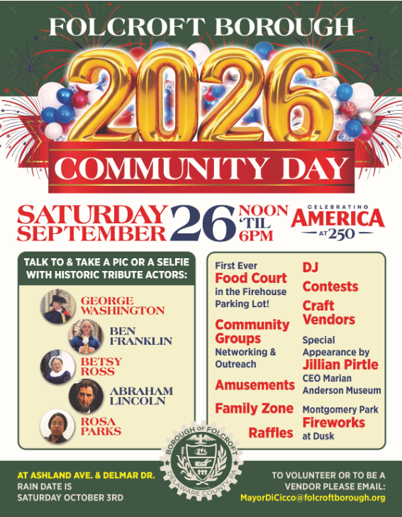 Folcroft Community Day 250 & Fireworks