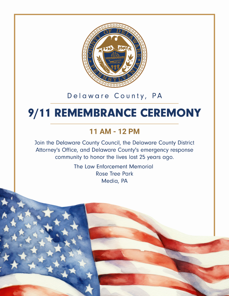 September 11th Day of Remembrance Ceremony at Rose Tree Park