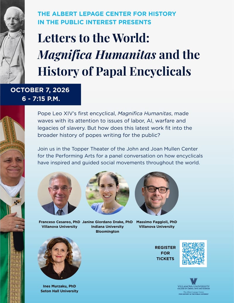Villanova's  Letters to the World: Magnifica Humanitas and the history of Papal Encyclicals