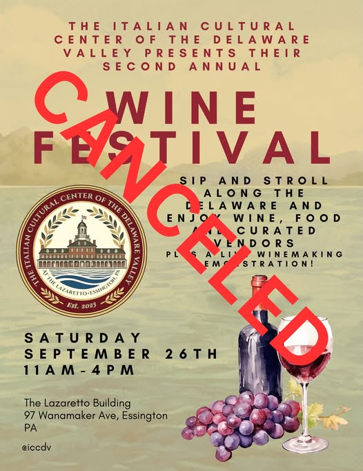 CANCELLED - Second Annual Wine Festival @ The Lazzaretto Building