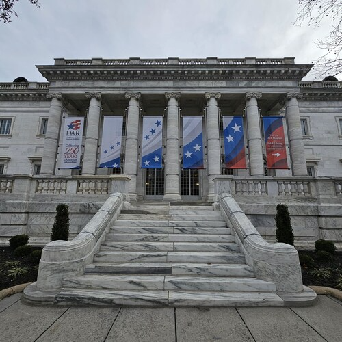 DAR Headquarters in Washington, D.C., will host a celebration on April 18, 2026 in honor of the 250th anniversary of the United States of America. Events will include a free, family-friendly open house with historic activities in the morning and a concert featuring Patti LaBelle and saluting women servicemembers in the evening. More info at www.dar.org/Celebrate250