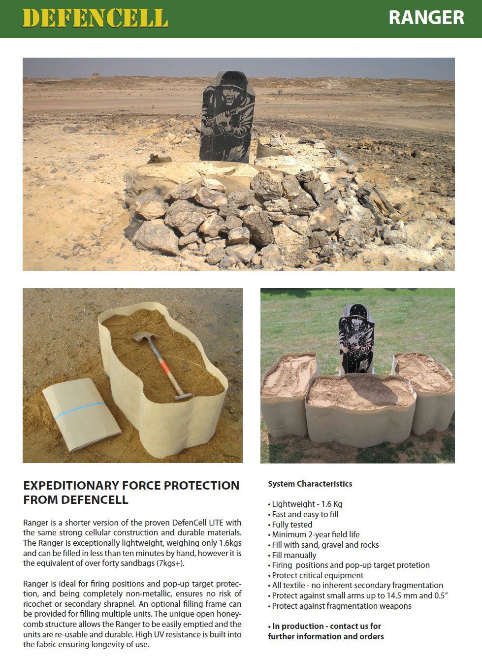 Defencell Ranger (40 Sandbags Equivalent)