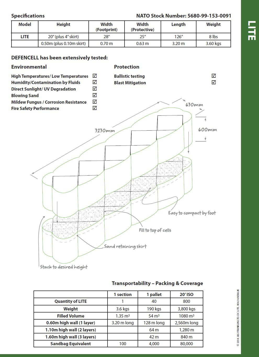 Defencell Lite (100 Sandbags Equivalent)