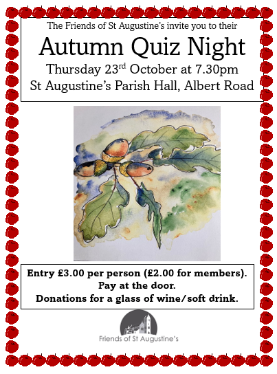 Autumn Quiz hosted by Friends of St Augustine's