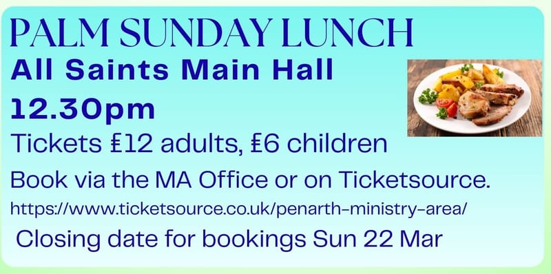 Palm Sunday Lunch