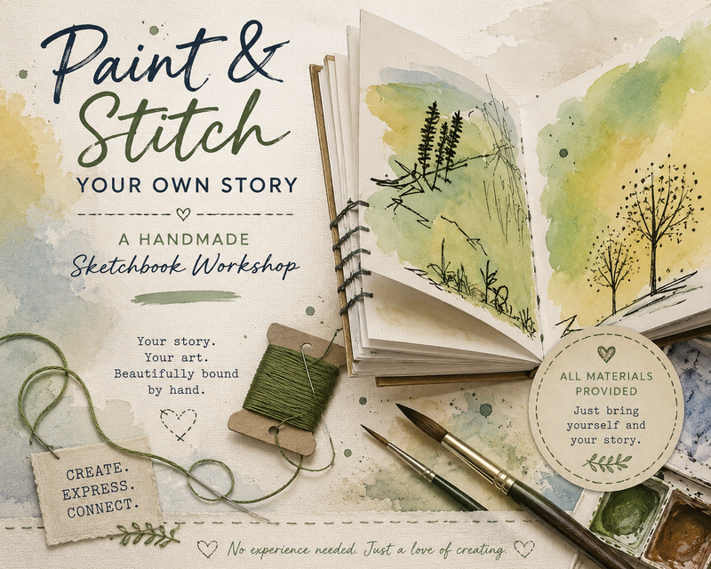 Paint & Stitch Sketchbooks Workshop