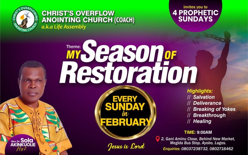 4 Prophetic Sunday in February