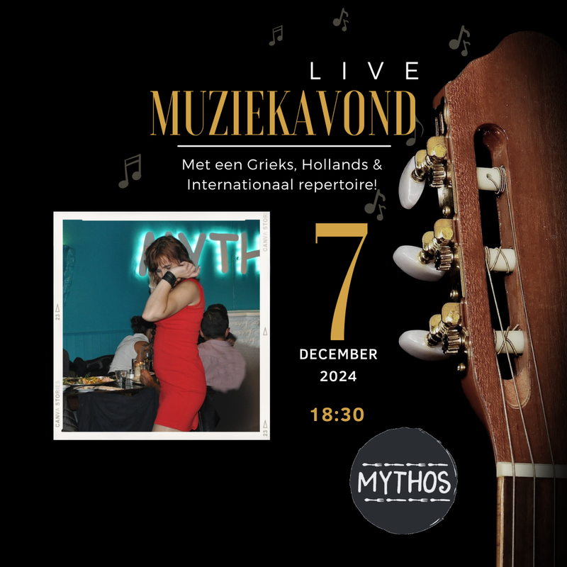 Grieks-Hollandse Live Muziekavond op zaterdag 7 december 2024