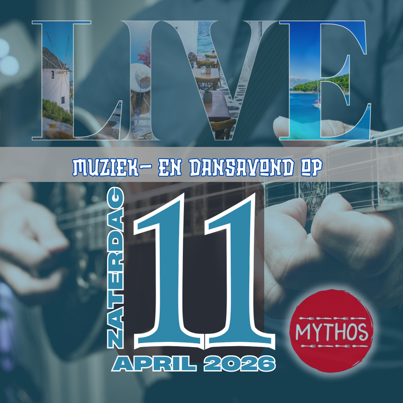 za 11 apr 2026 - Een Griekse Lente-Explosie in Someren-Eind: Live Muziek & Passie bij Mythos!