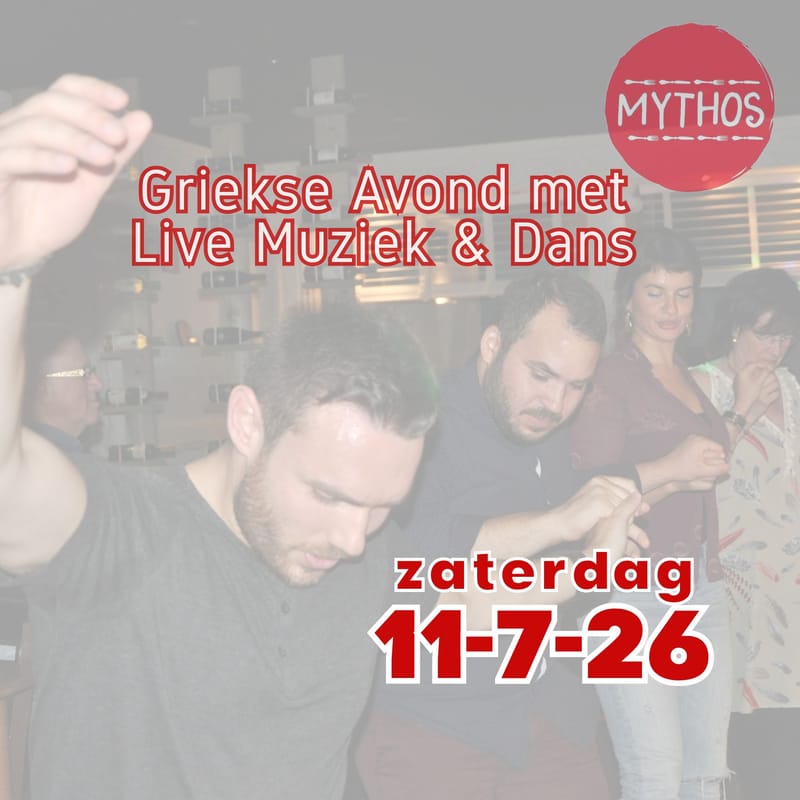 Zaterdag 11 juli 2026 – Beleef de Magie van een Authentieke Griekse Avond