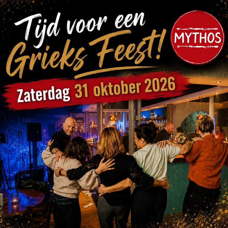 Zaterdag 31 oktober: sluit oktober af met een geweldig Grieks feest!