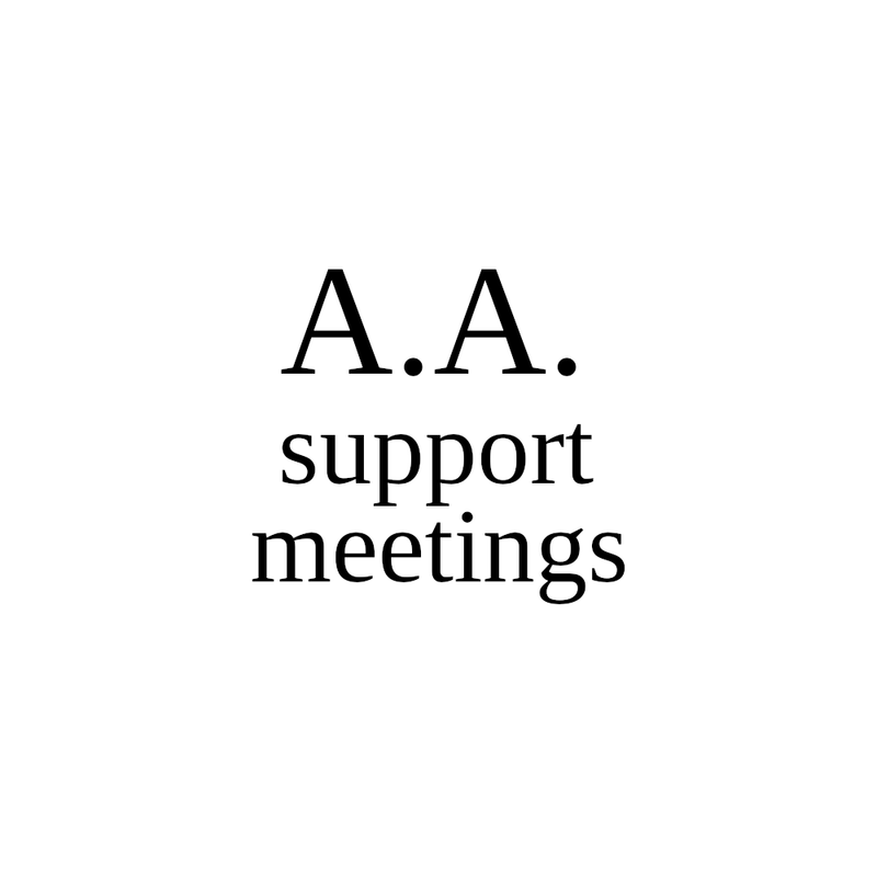 AA support meetings