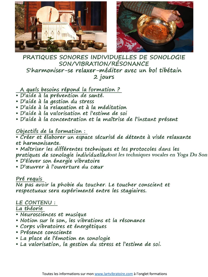 PRATIQUES INDIVIDUELLES EN YOGA DU SON ACTIF ET UTILISATIONS DES BOLS TIBÉTAINS