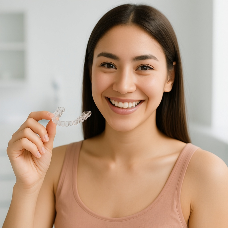 Clear aligners (teeth straightening)