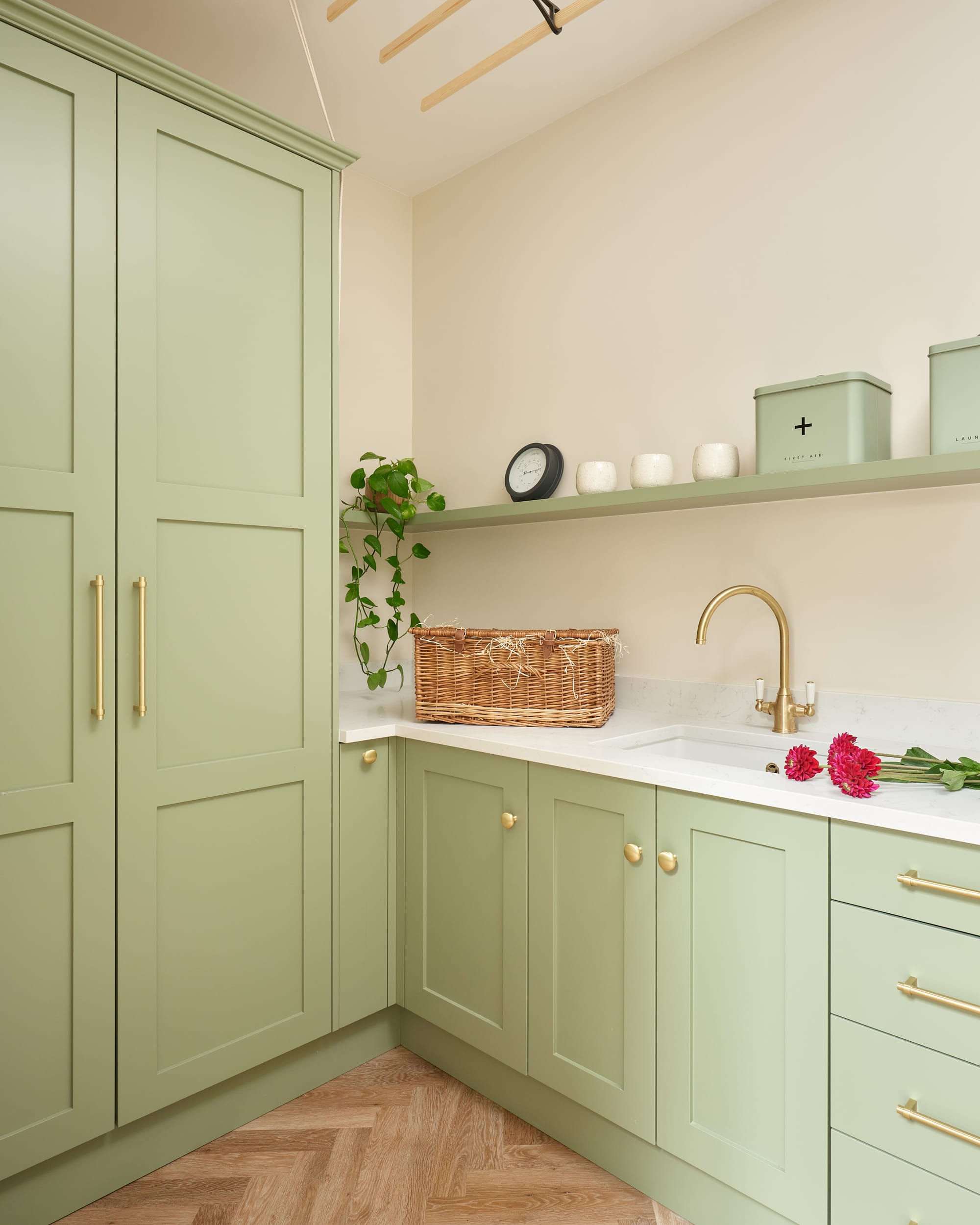 Utility room built as part of wrap around (rear & side return) extension completed in SW18. Units by John Lewis of Hungerford, photos courtest of  Ryan Wicks Photography LTD