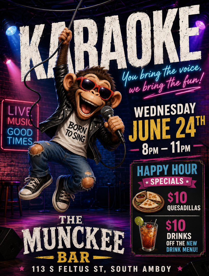 Karaoke Night at The Munckee Bar