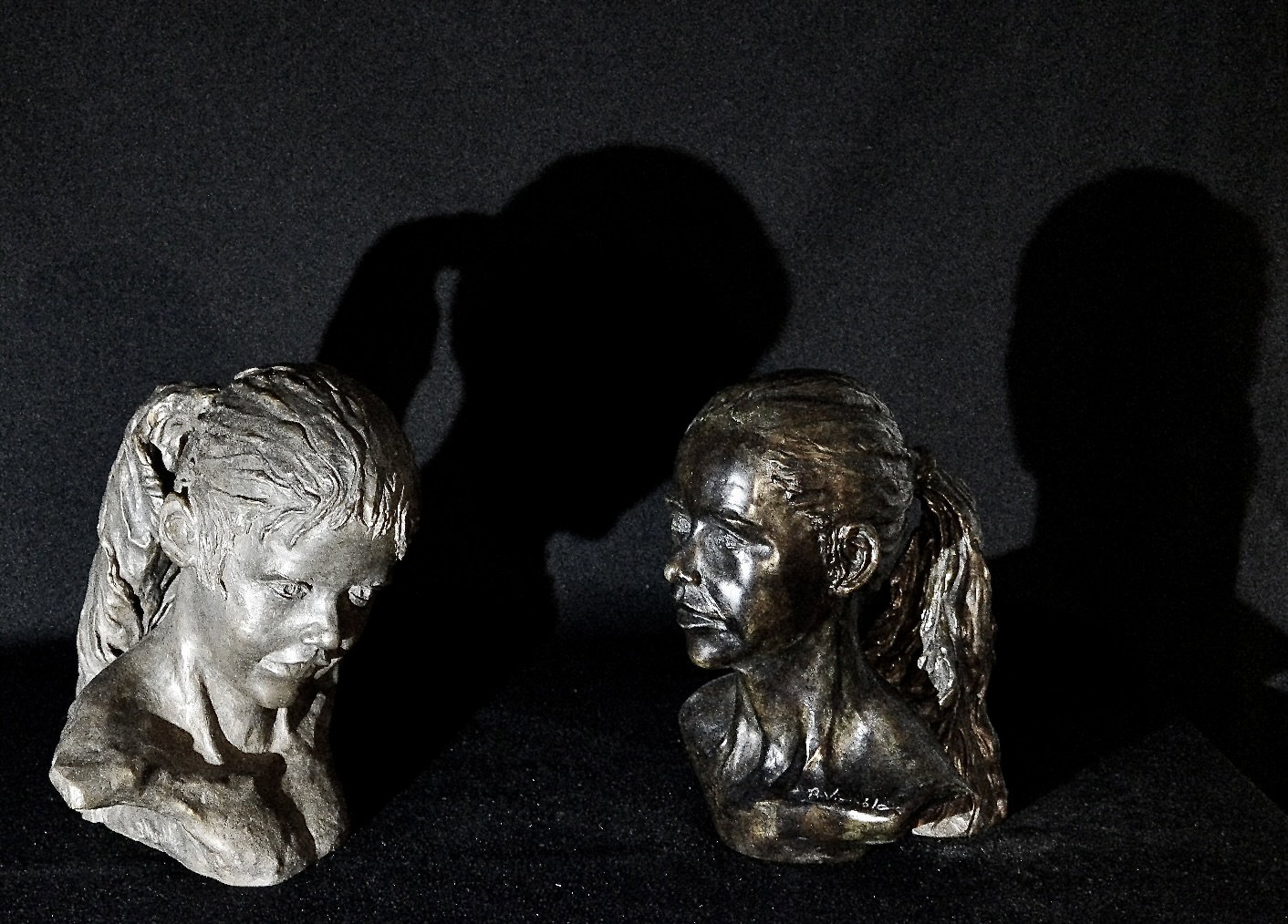 bronze busts