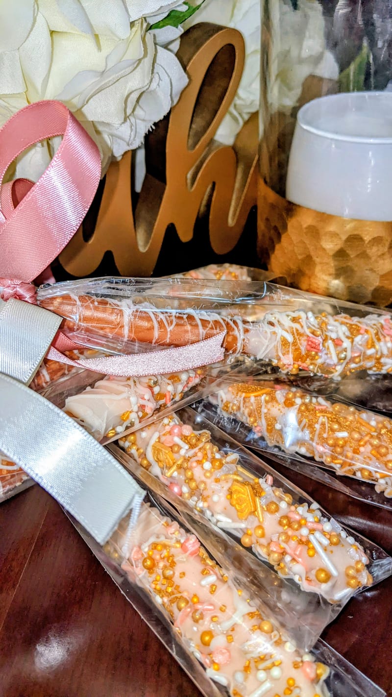 Double Dipped Chocolate Covered Pretzel Rods