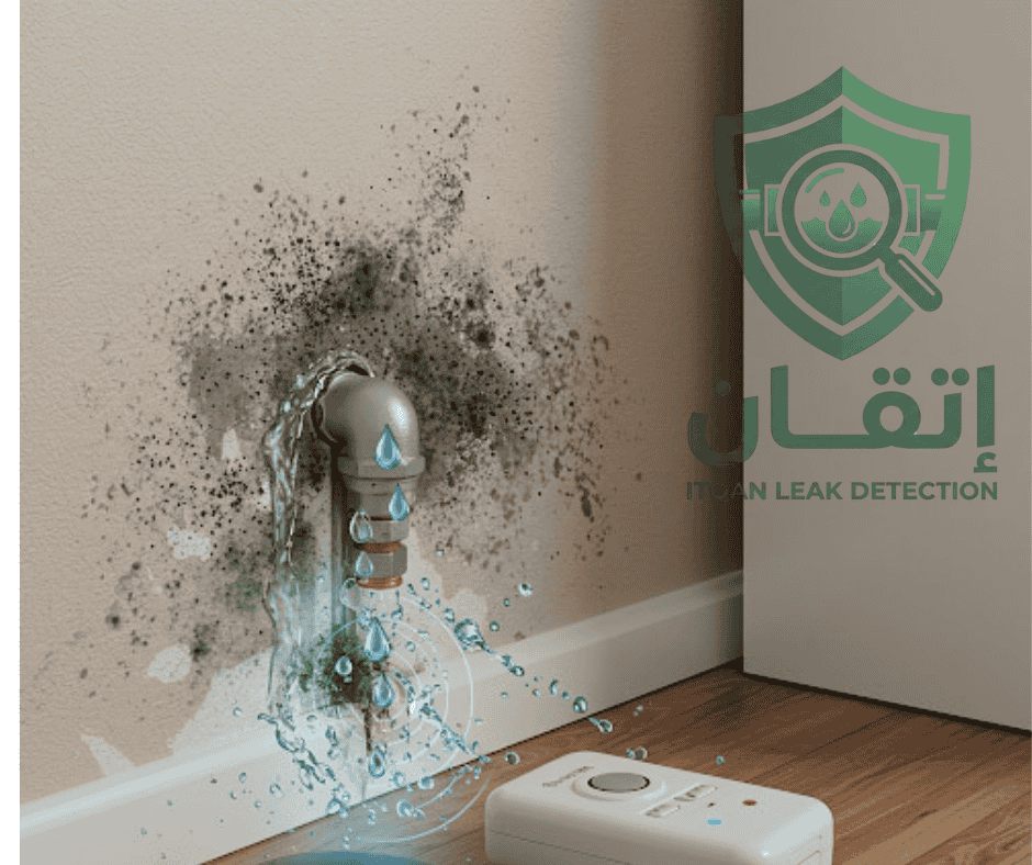 حل مشكلة تسرب المياه داخل الجدران مع إتقان لكشف تسربات المياه بالسعودية