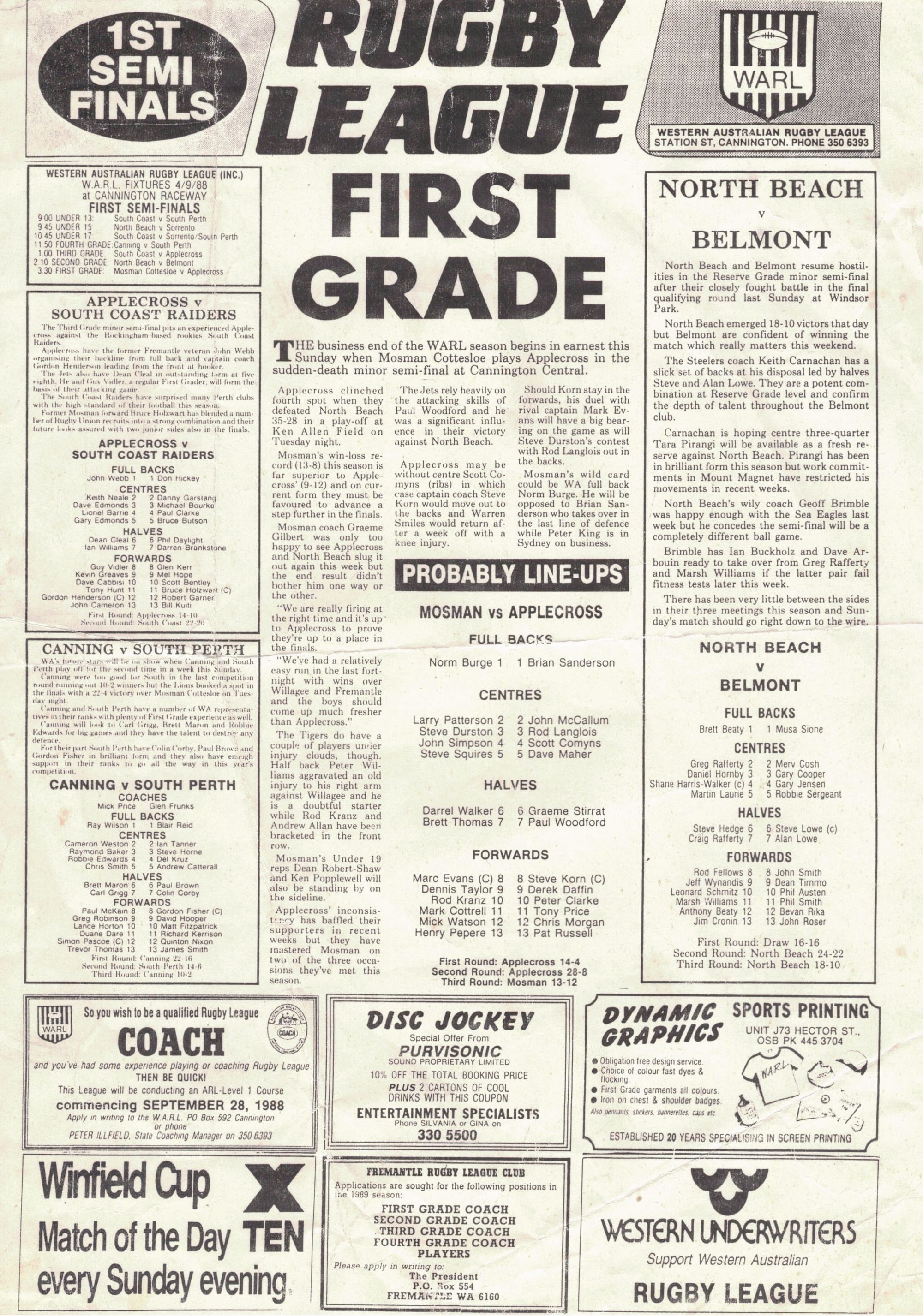 1988 Semi Final