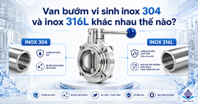 Van bướm vi sinh inox 304 và inox 316L khác nhau thế nào?