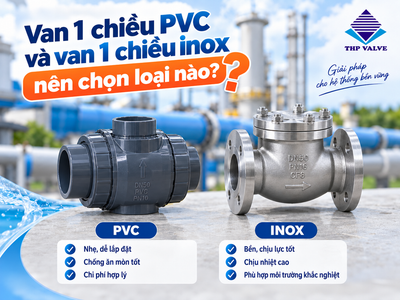Van 1 chiều PVC và van 1 chiều inox: nên chọn loại nào?