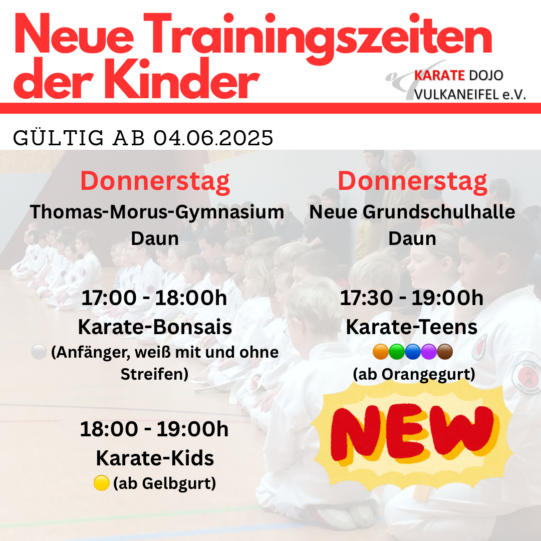 03.06.2025 - Änderungen im Trainingsplan am Donnerstag