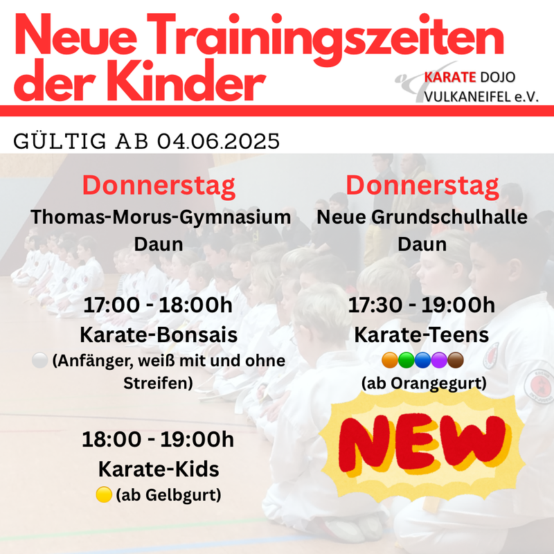 03.06.2025 - Änderungen im Trainingsplan am Donnerstag