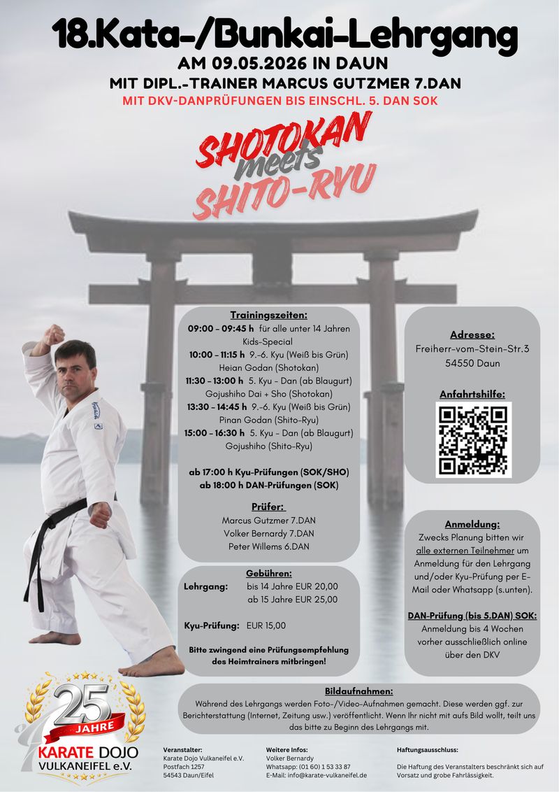 18.Kata-/Bunkai-Lehrgang mit LT Marcus Gutzmer (7.Dan)