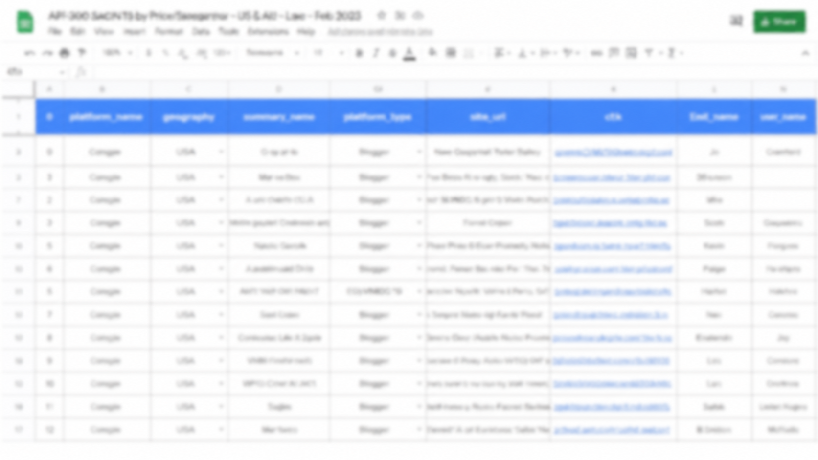 Database Organisation and Quality Checking