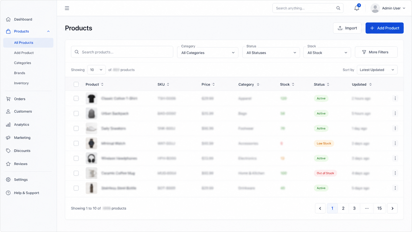 Product Data Entry and Upload