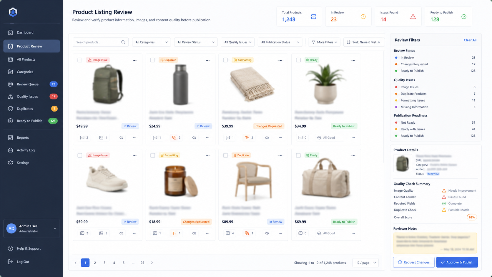 Product Listing Review and Quality Check