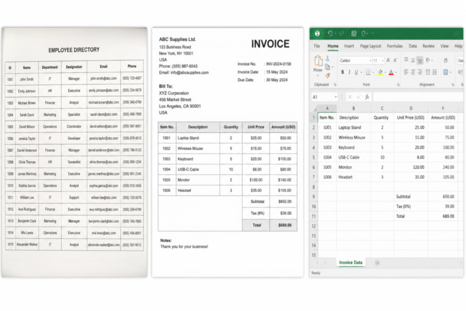 Image and Scanned Document Data Entry