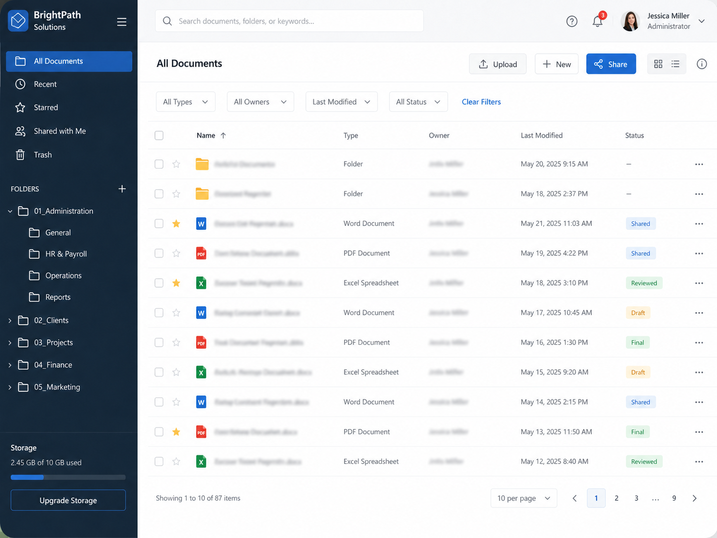 Document and File Administration