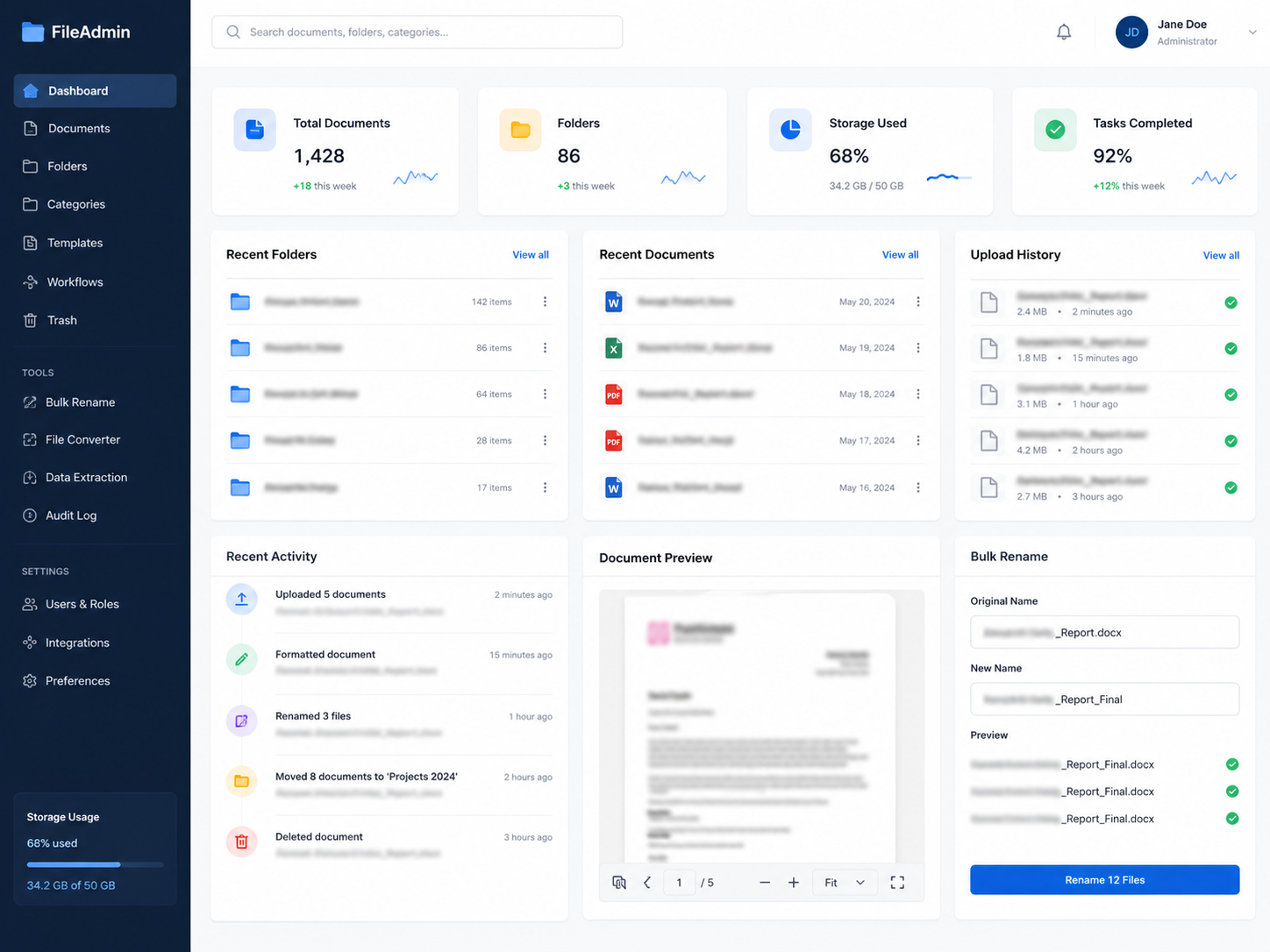 Document and File Administration