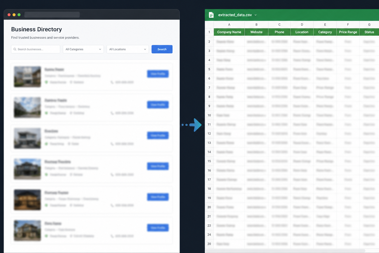 Automated Website Data Extraction