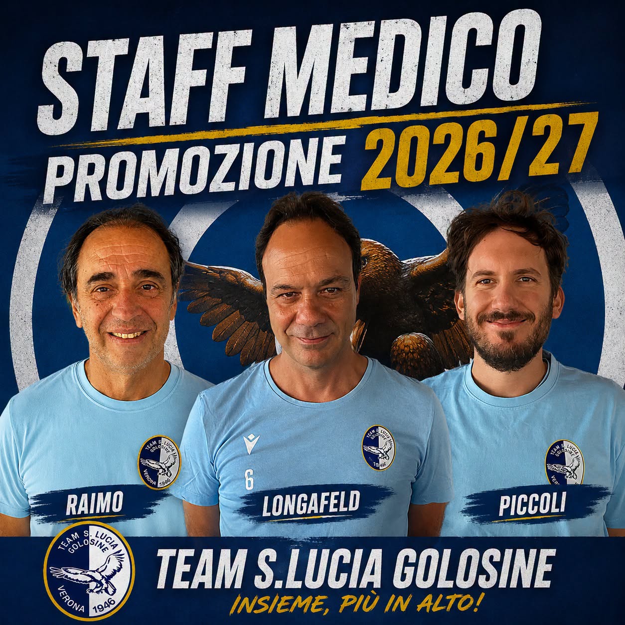 STAFF MEDICO: CONFERMATI RAIMO, LONGAFELD E PICCOLI