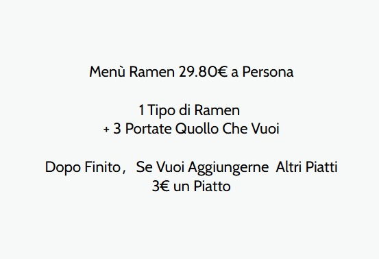 Come Funziona Menù Ramen ? ⬆