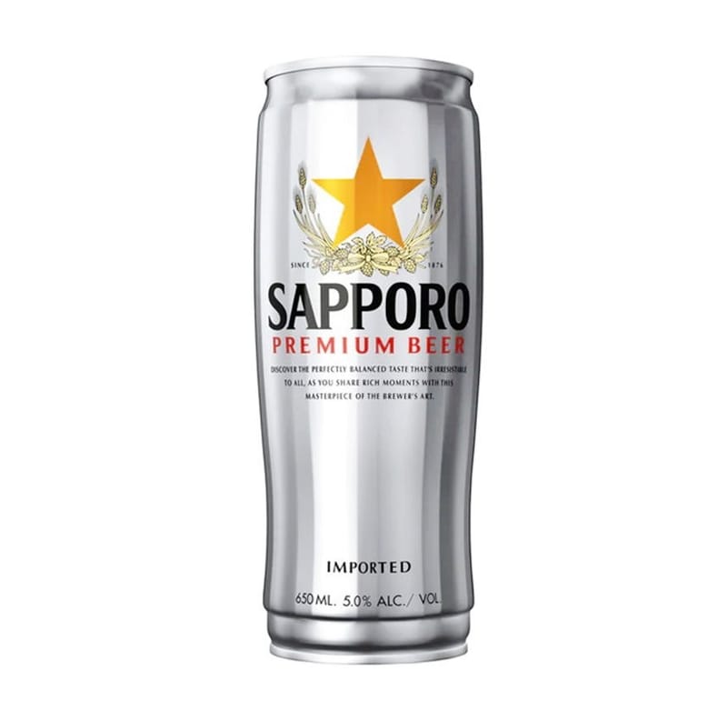 【 Birra Sapporo Premium Silver 】0,65ℓ