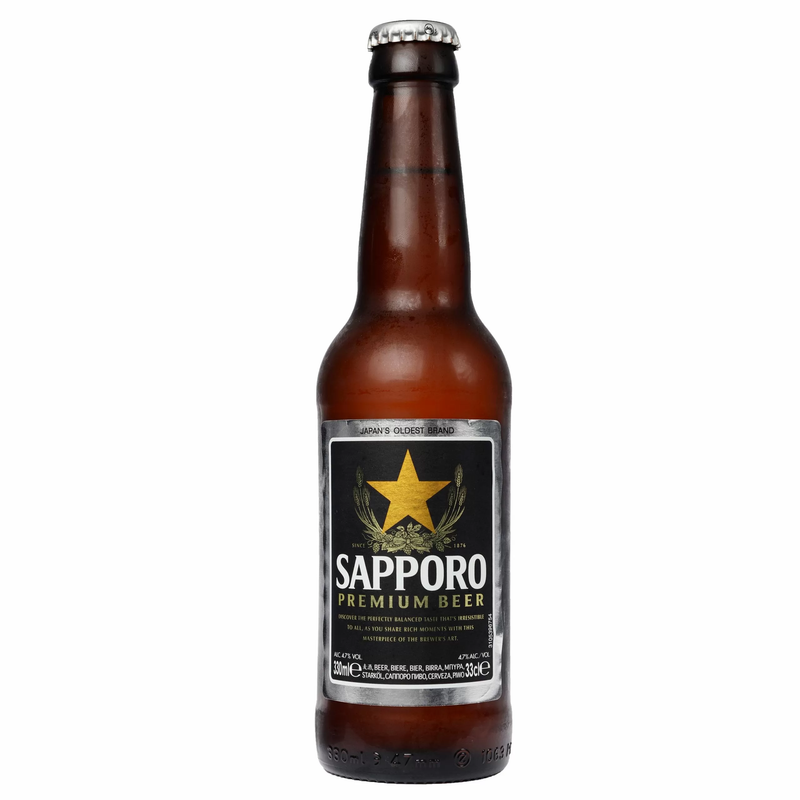 【 Birra Sapporo 】0,33ℓ