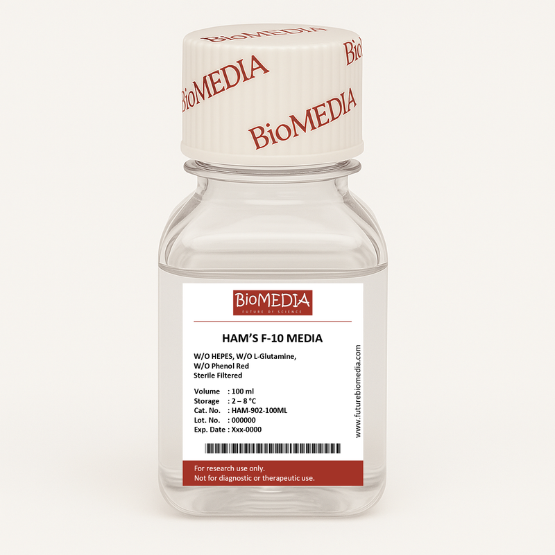 HAM'S F-10 MEDIA W/O HEPES, W/O L-Glutamine, W/O Phenol Red