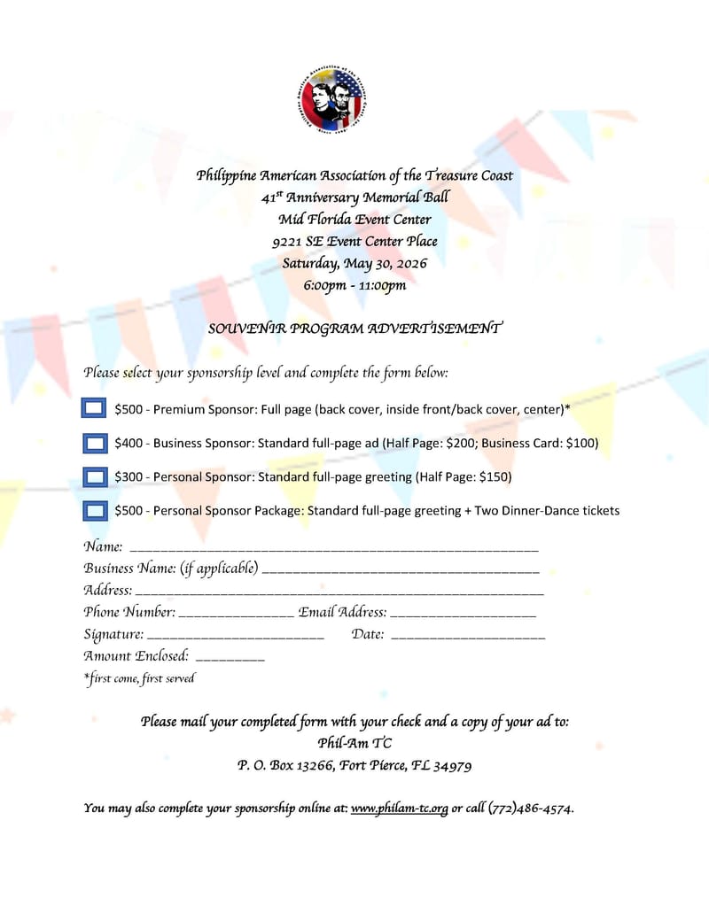 PHIL-AM TC 41ST ANNIVERSARY SOUVENIR PROGRAM