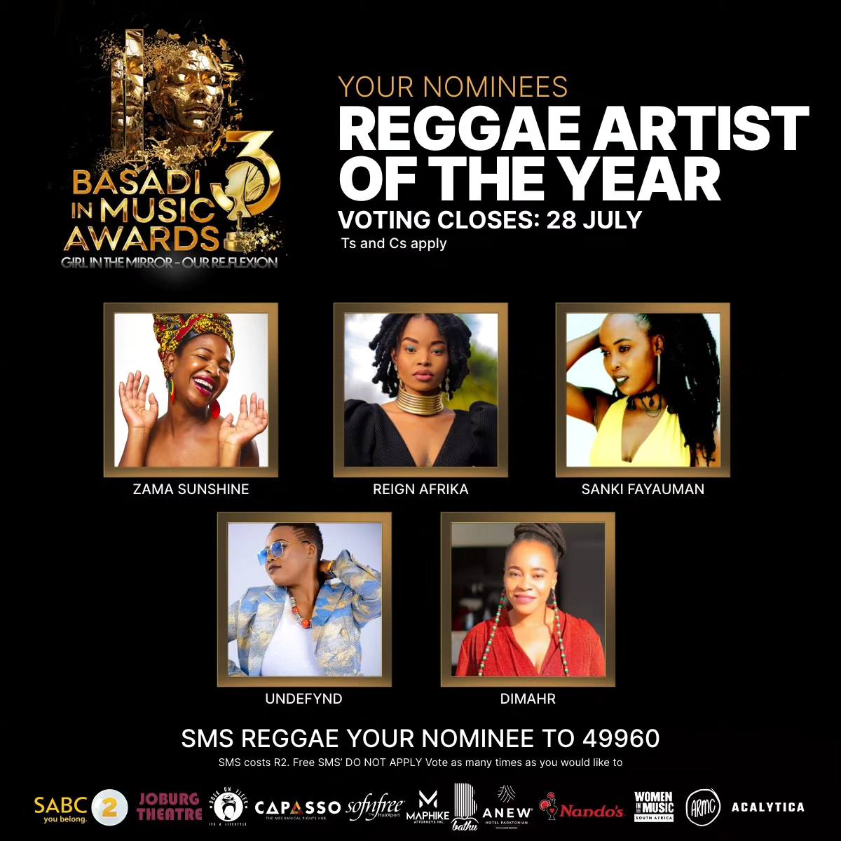 Basadi In Music Awards: Introducing Your Reggae Artists Of The Year Nominees