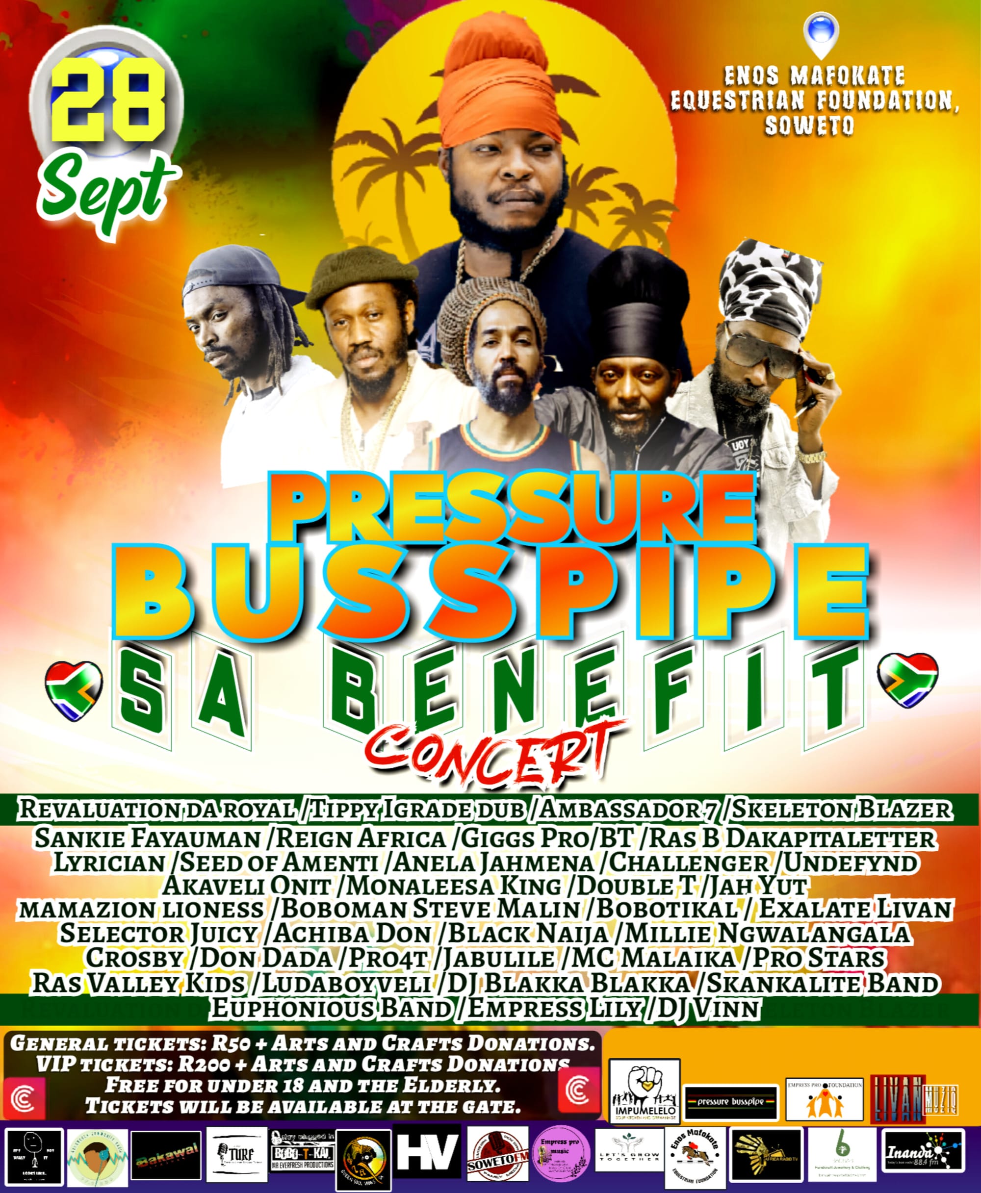 Empress Pro Foundation Presents Pressure Busspipe S.A Benefit Concert: A Night of Music for a Good Cause.