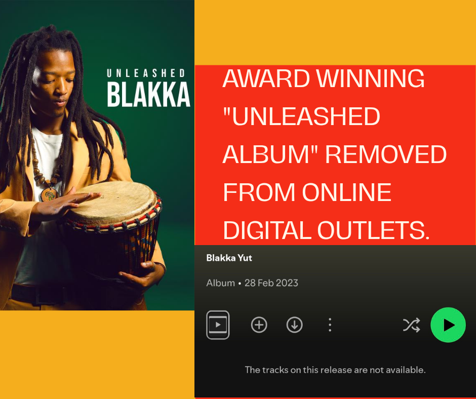 Award-Winning Blakka Yut’s "Unleashed" Album Vanishes from Digital Platforms, Record Label Responds.