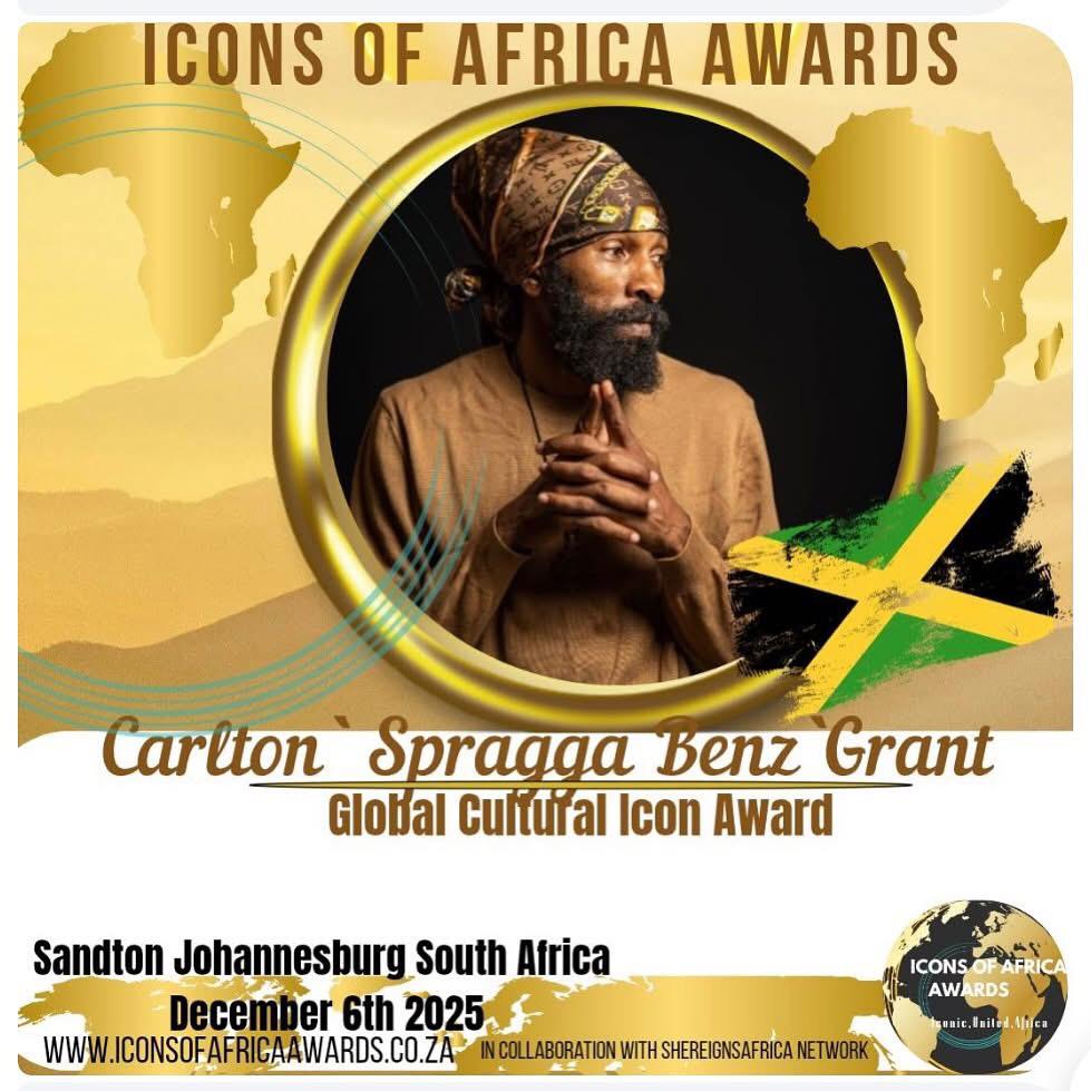 Spragga Benz to Receive Global Cultural Icon Award at Icons of Africa Awards Ceremony in Johannesburg