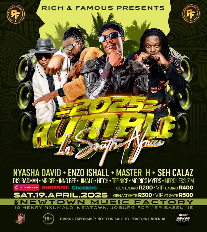 Rich and Famous Presents Rumble in South Africa 2025: A Reggae and Dancehall Explosion