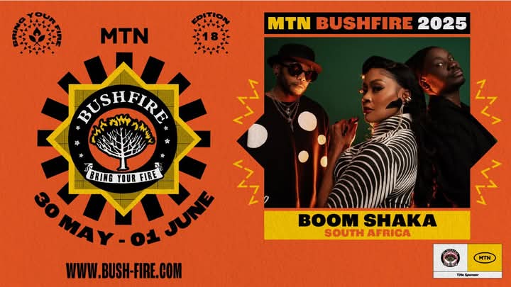 Legendary Boom Shaka Set to Ignite the MTN Bushfire Festival 2025 Stage in Swaziland